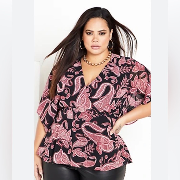 City Chic paisley level top - Picture 3 of 3